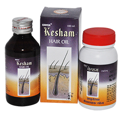 KESHAM TABLETS & OIL (NATURAL HAIR TONIC)- For Dark, Healthy & Shining Hair
